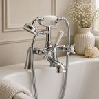 Molyneux Traditional Deck Mounted Bath Shower Mixer – Chrome
