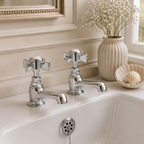Molyneux Traditional Bath Taps Pair – Chrome