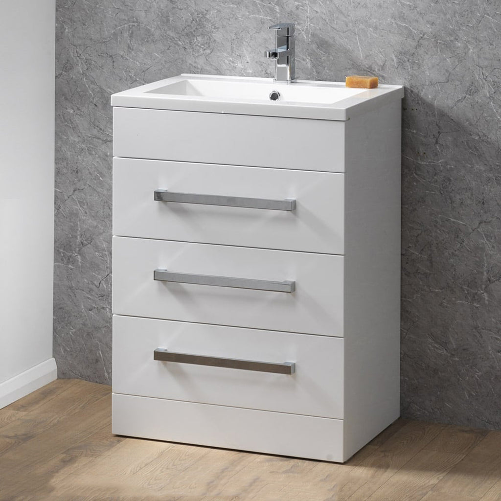 Monica 600 mm Floor Standing Unit with 3 Drawers