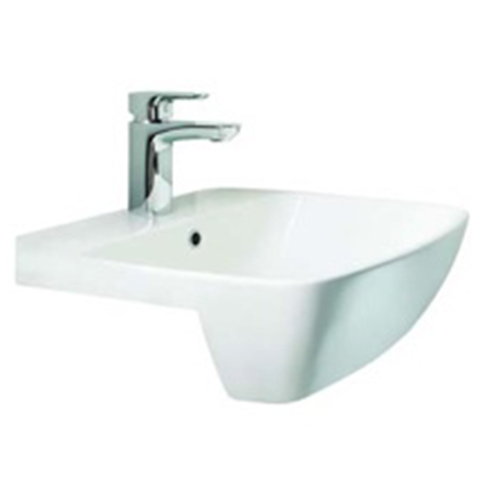 MyHome 1 Tap Hole Semi Recessed Basin - 50 x 42cm
