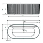 Naxos Freestanding Bath - 1800 x 800mm
