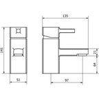 Allbits Nero Mono Basin Mixer