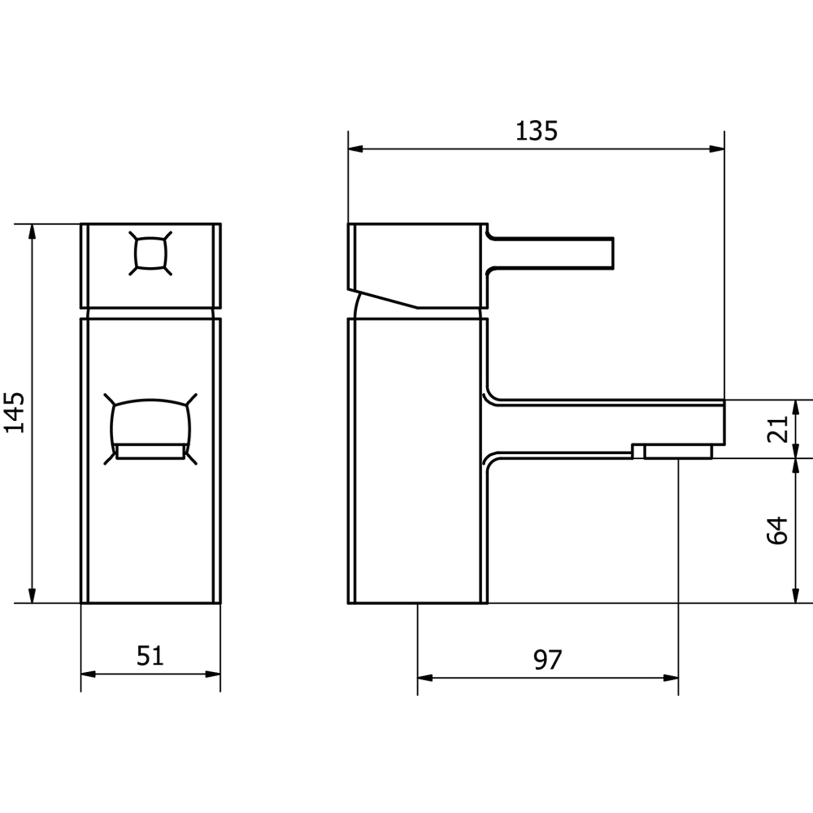 Allbits Nero Mono Basin Mixer