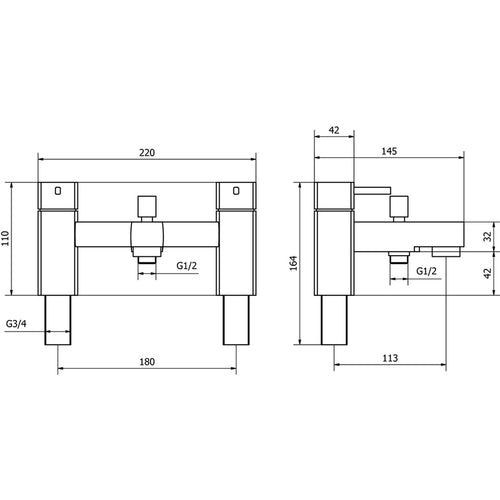 Allbits Nero Bath Shower Mixer