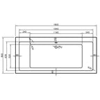 Nevada Single Ended Bath - Whirlpool Option 1
