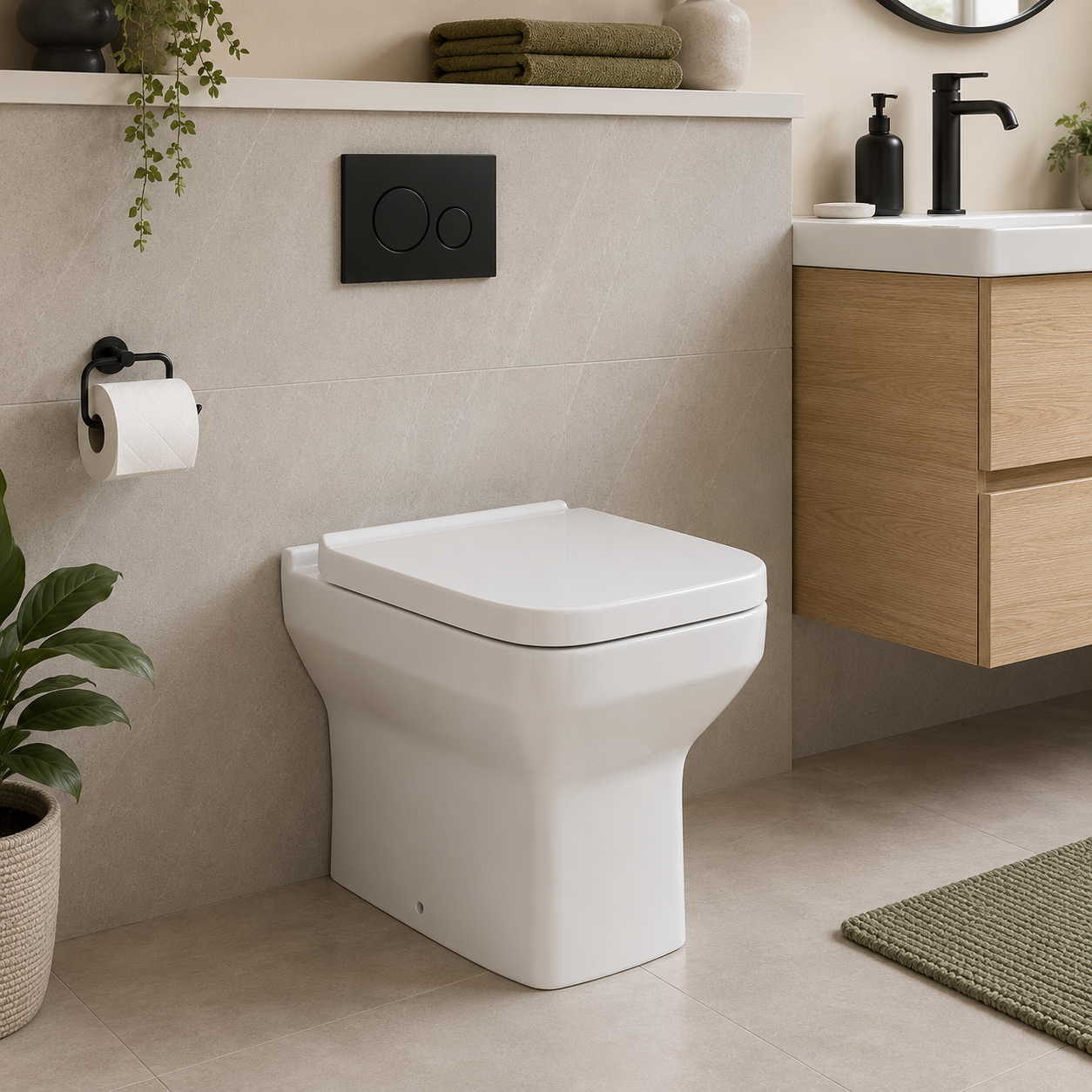 Nevada Back-to-Wall WC Pan and Soft Close Seat
