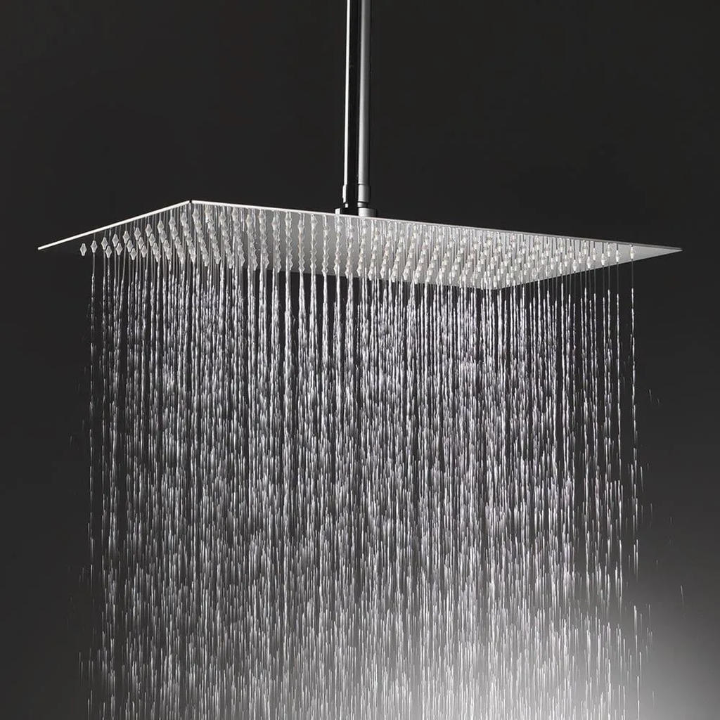 Nevada Slim Rectangular Shower Head - 300 x 450mm