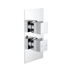 Nevada Square Twin Thermostatic Shower Valve – 1 Outlet
