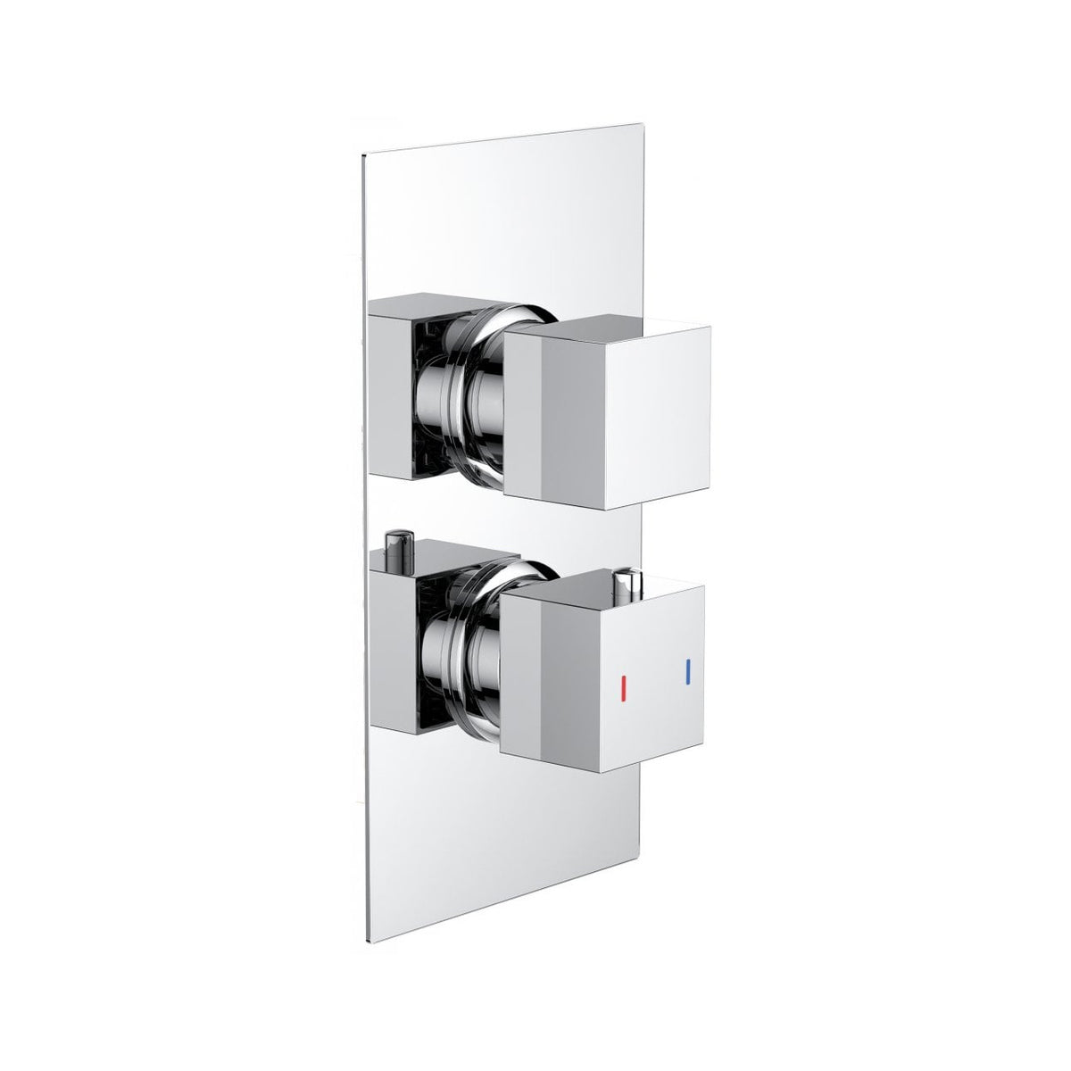 Nevada Square Twin Thermostatic Shower Valve – 1 Outlet