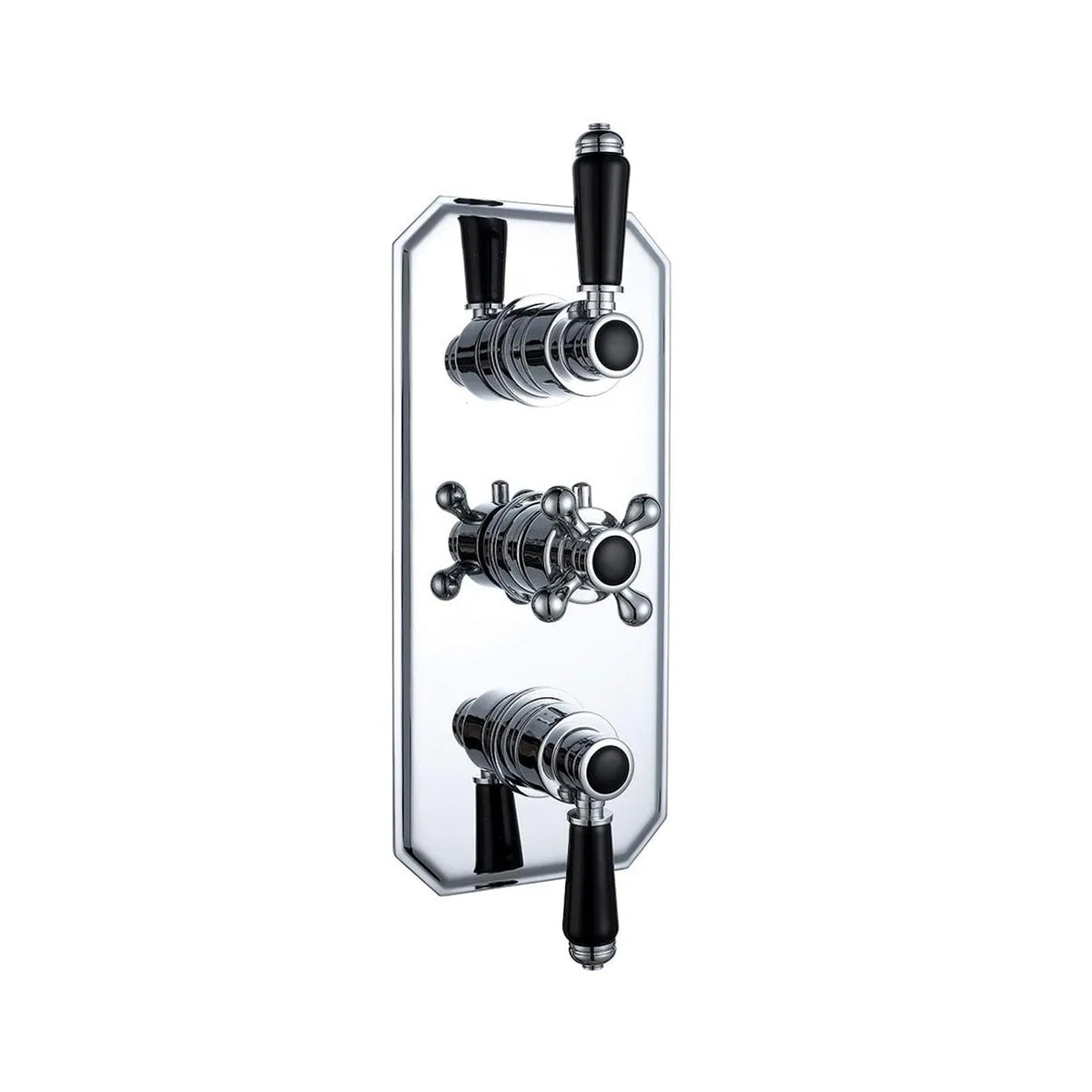 Nostalgic Traditional Triple Thermostatic Shower Valve – Chrome, 2 Outlet