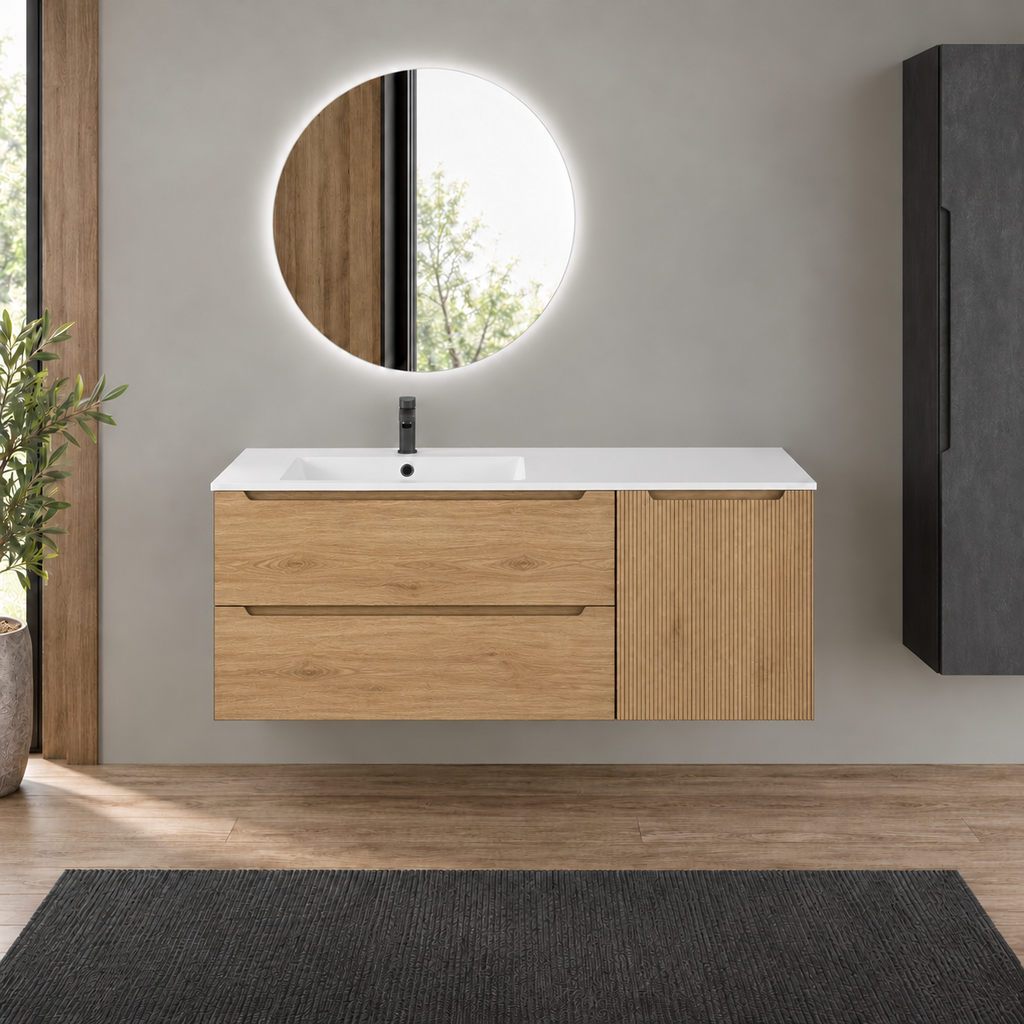 Nova 120 Wall-Hung Vanity Combination & One-Piece Basin