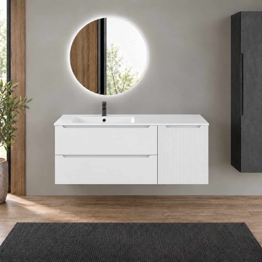 Nova 120 Wall-Hung Vanity Combination & One-Piece Basin