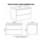 Nova 60 Wall-Hung 2-Drawer Vanity Unit & Padua Basin