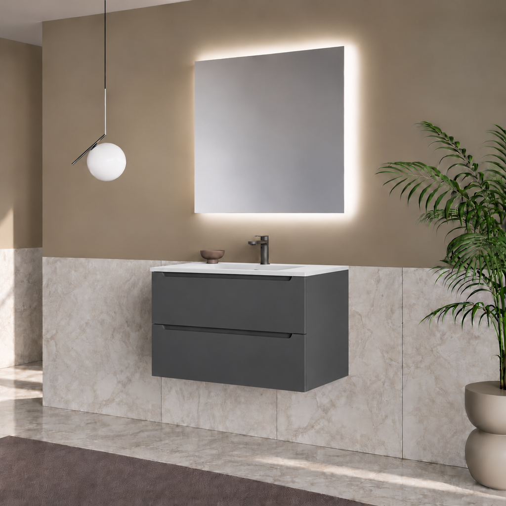 Nova 80 Wall-Hung 2-Drawer Vanity Unit & Padua Basin
