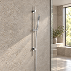 Ohio Minimalist Shower Rail Kit with Handset & Hose – Chrome