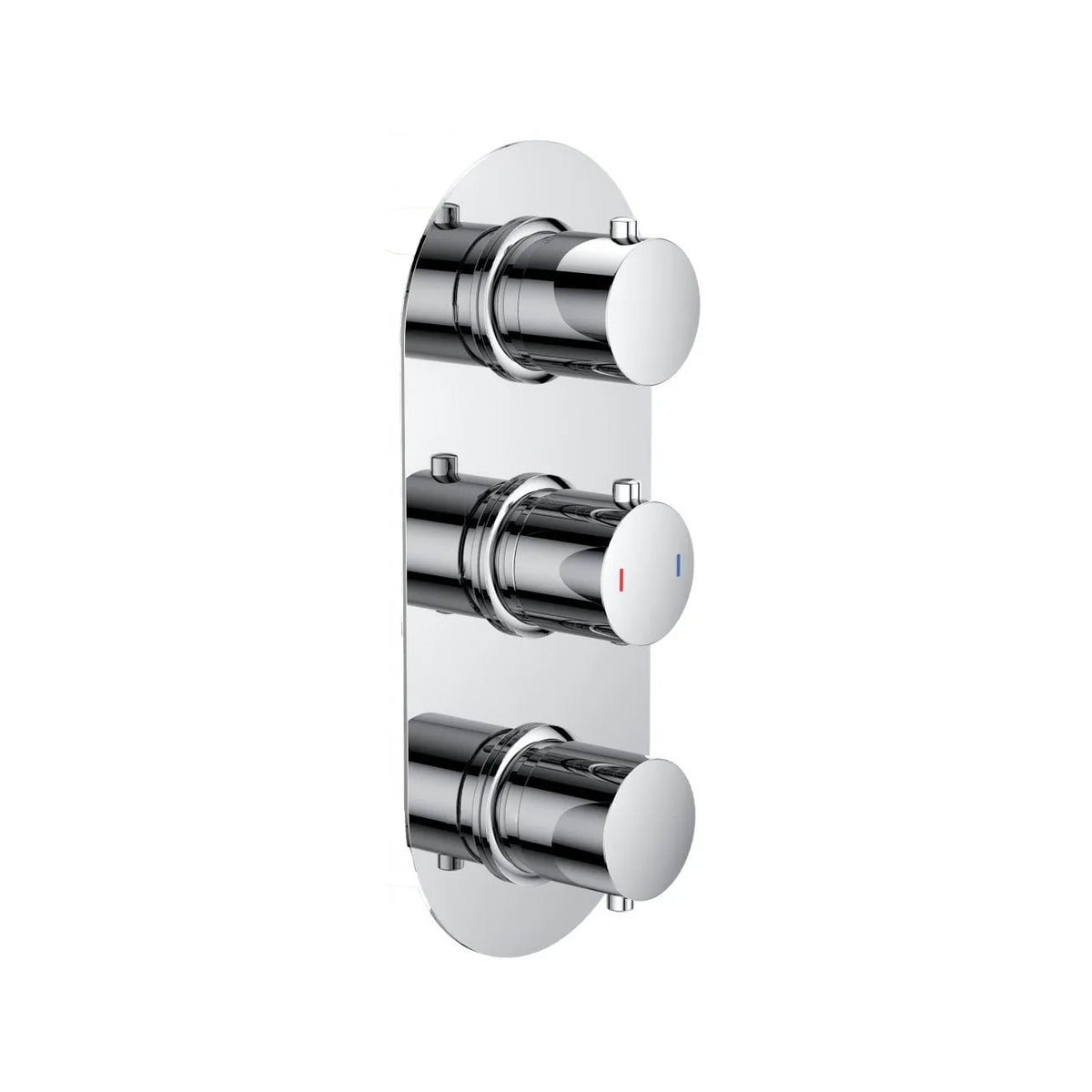 Ohio Round Triple Thermostatic Shower Valve – Chrome, 3 Outlet