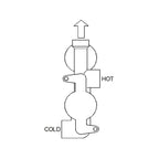Nevada Square Twin Thermostatic Shower Valve – 1 Outlet