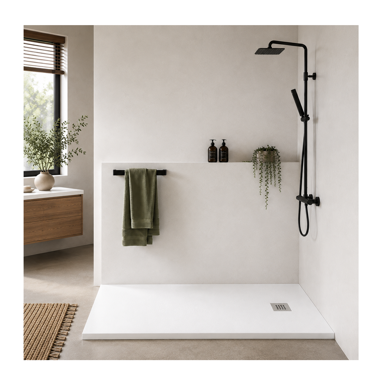 Oh My Shower Slate 700mm Wide Rectangular Shower Tray | 1000-1800mm