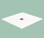 Oh My Shower Slate Square Mineral Composite Shower Tray with McAlpine Waste