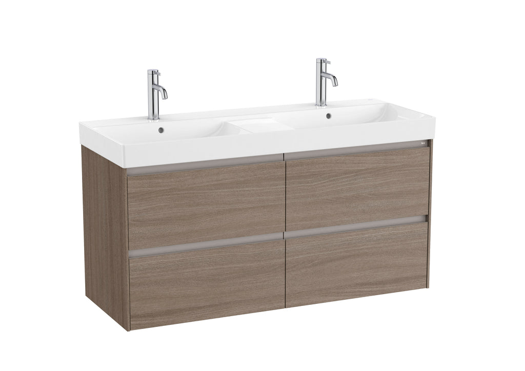 Roca Ona Unik 1200mm Four-Drawer Double Basin Vanity Unit – 5 Colour Options
