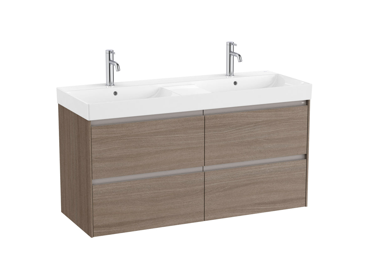 Roca Ona Unik 1200mm Four-Drawer Double Basin Vanity Unit – 5 Colour Options