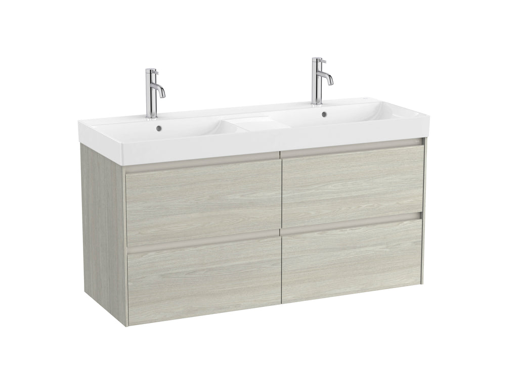 Roca Ona Unik 1200mm Four-Drawer Double Basin Vanity Unit – 5 Colour Options