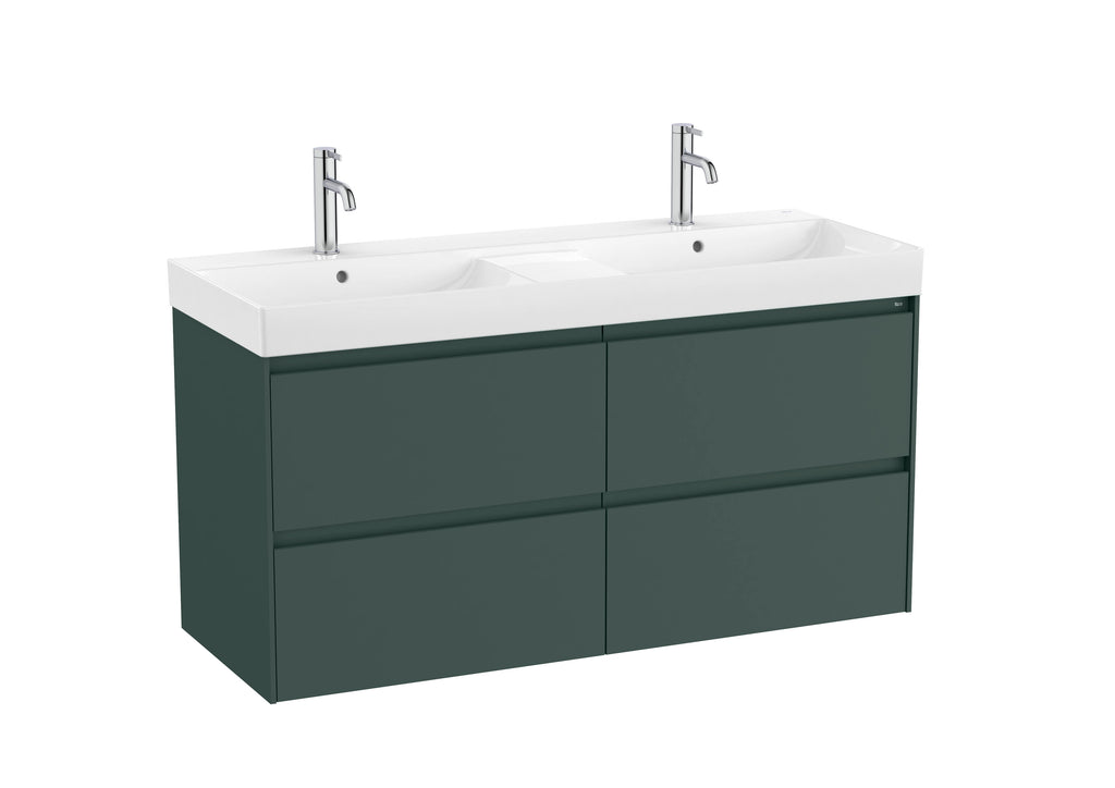 Roca Ona Unik 1200mm Four-Drawer Double Basin Vanity Unit – 5 Colour Options
