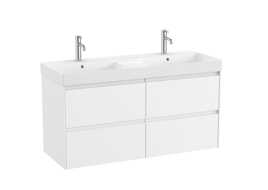 Roca Ona Unik 1200mm Four-Drawer Double Basin Vanity Unit – 5 Colour Options