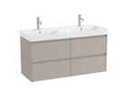 Roca Ona Unik 1200mm Four-Drawer Double Basin Vanity Unit – 5 Colour Options