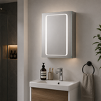 Opacus 400mm LED Mirrored Bathroom Cabinet with Demister & Shaver Socket