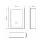 Opacus 400mm LED Mirrored Bathroom Cabinet with Demister & Shaver Socket