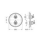 Flova Liberty Concealed Round Thermostatic Shower Valve