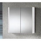 Genesis Oregon 600mm Double Door Mirrored Bathroom Cabinet - Gloss White
