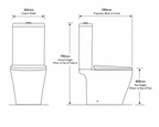 Oregon Rimless Open-Back WC including Soft Close Seat