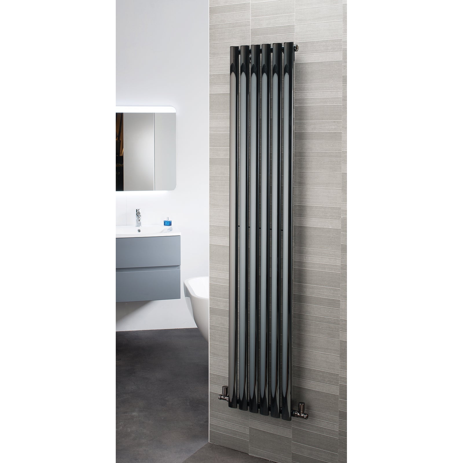 Oslo 1800 x 480mm Vertical Designer Towel Rail
