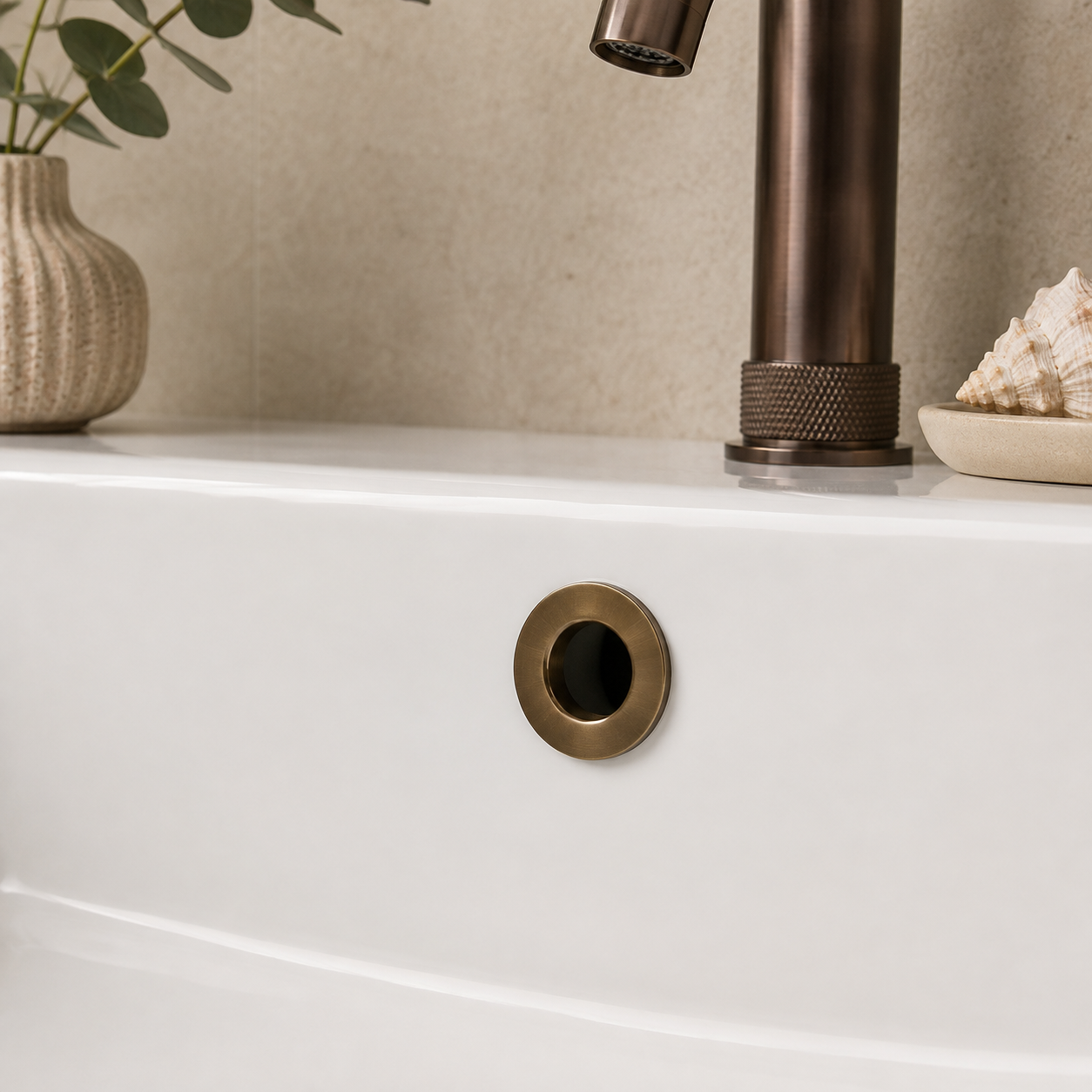 Basin Overflow Cover – Choice of 5 Finishes