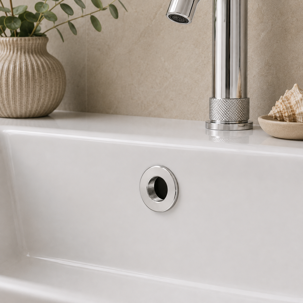 Basin Overflow Cover – Choice of 5 Finishes