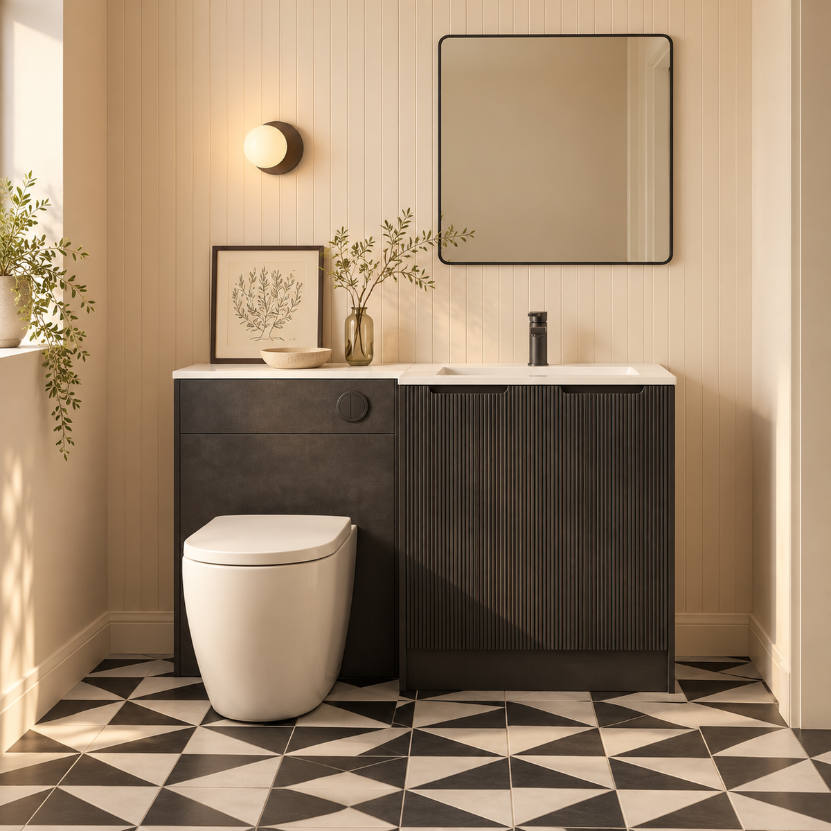 Padua 1200mm Floorstanding WC & Vanity Unit with One-Piece Basin