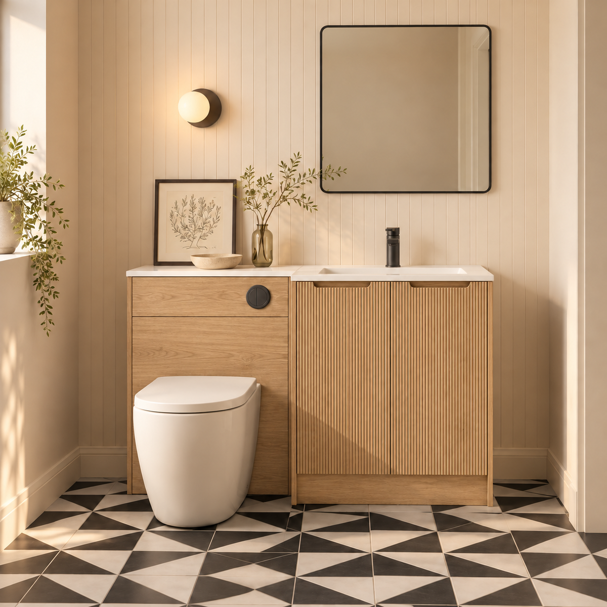 Padua 1200mm Floorstanding WC & Vanity Unit with One-Piece Basin