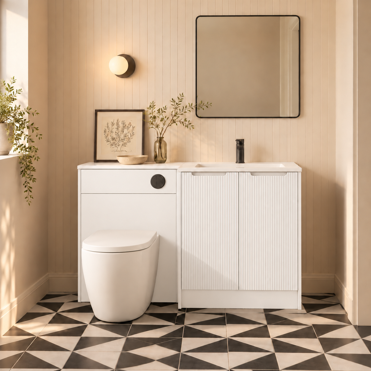 Padua 1200mm Floorstanding WC & Vanity Unit with One-Piece Basin