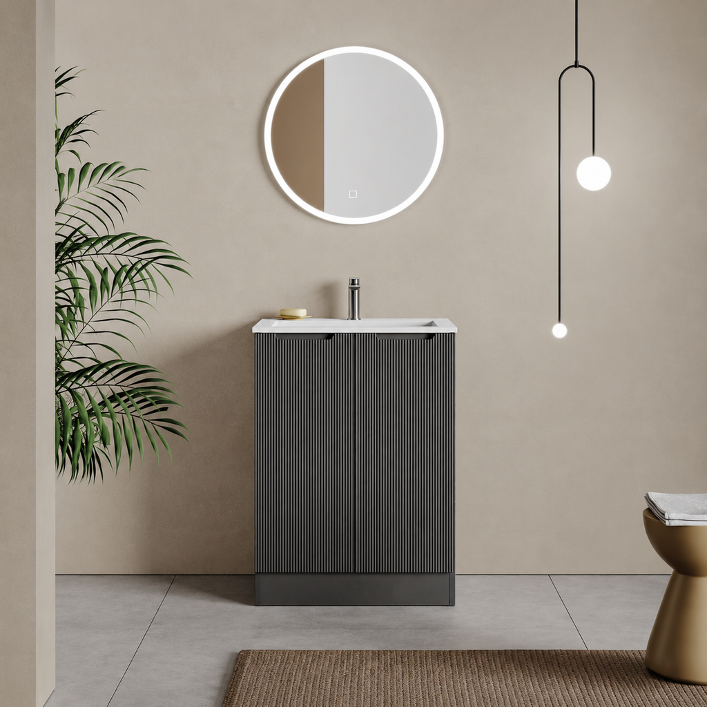 Padua 600mm Floorstanding 2-Door Vanity Unit & Basin
