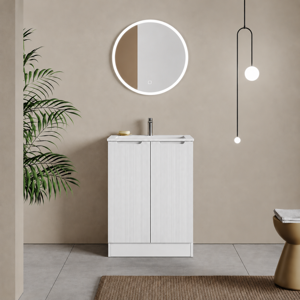 Padua 600mm Floorstanding 2-Door Vanity Unit & Basin
