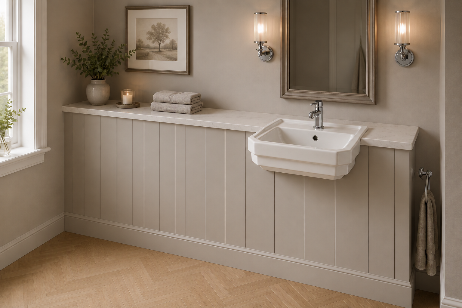 The Pantiles Traditional Semi-Recessed Basin 550 x 440mm – 1, 2 or 3 Tap Hole