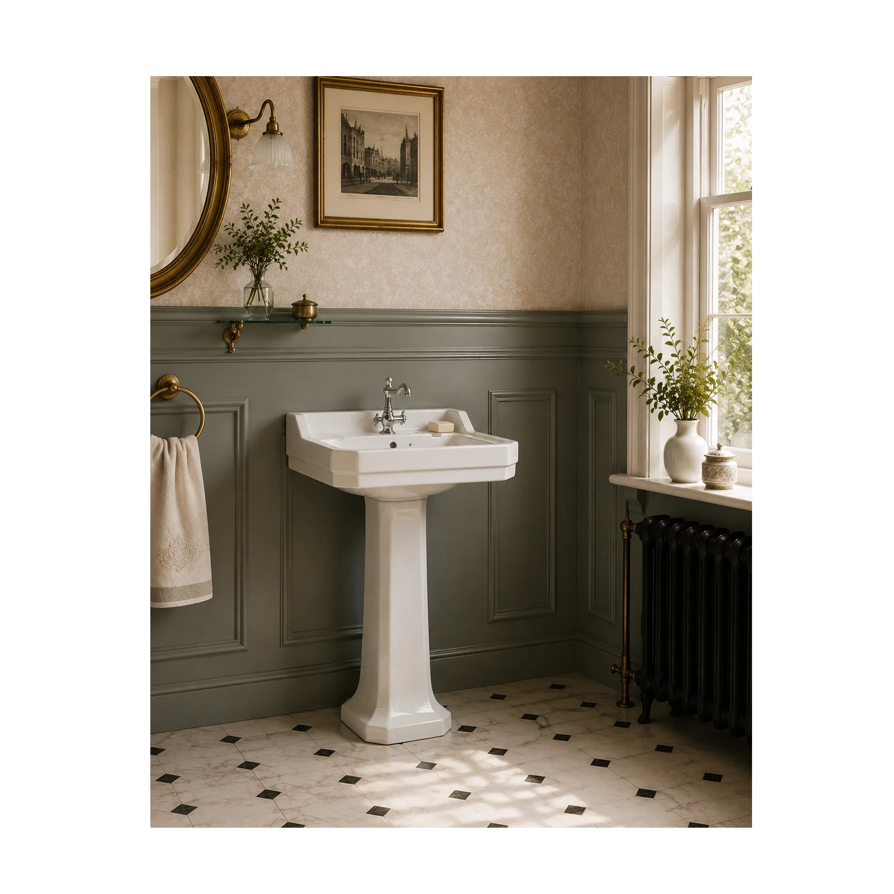 The Pantiles Basin & Pedestal | Tap Hole & Size Options