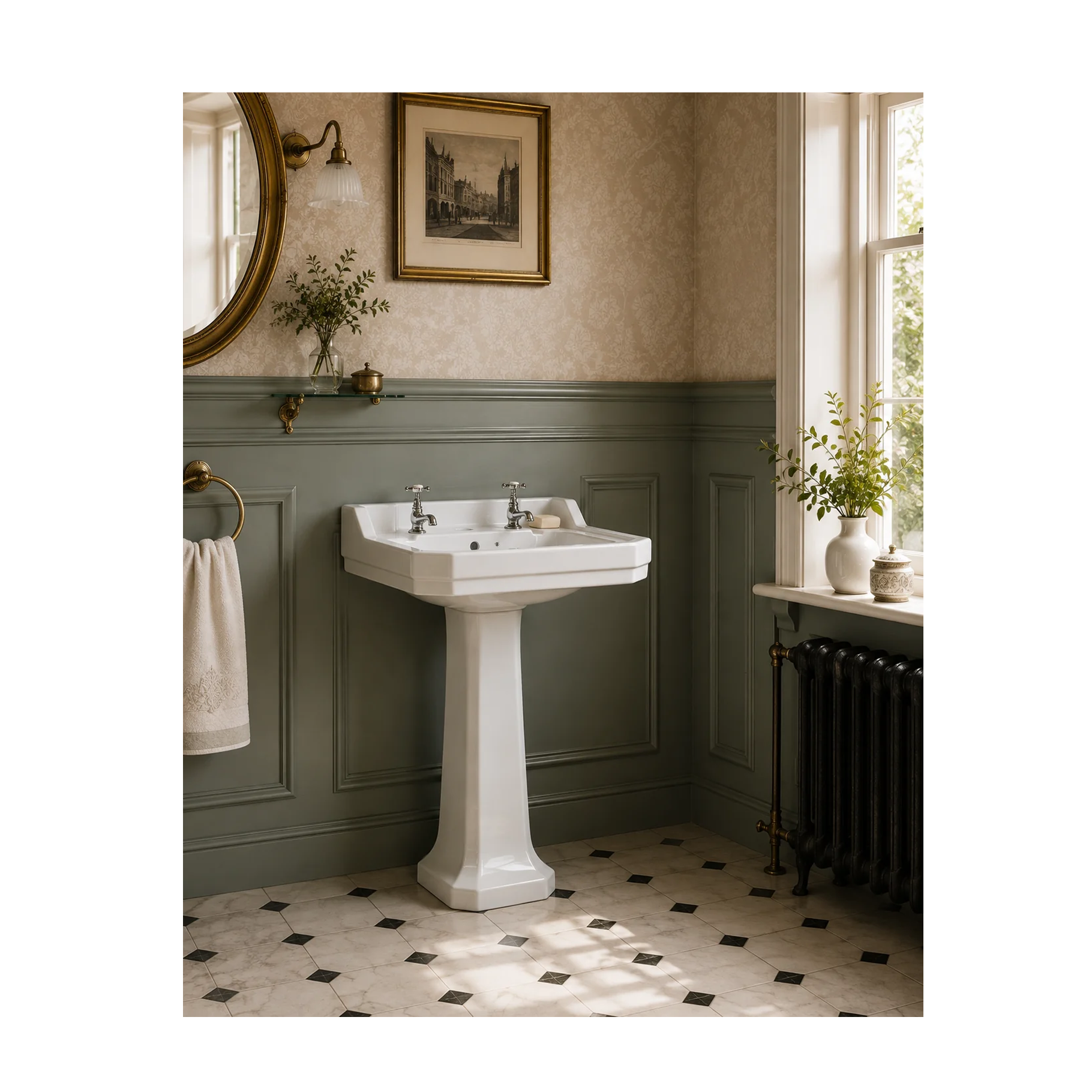 The Pantiles Basin & Pedestal | Tap Hole & Size Options