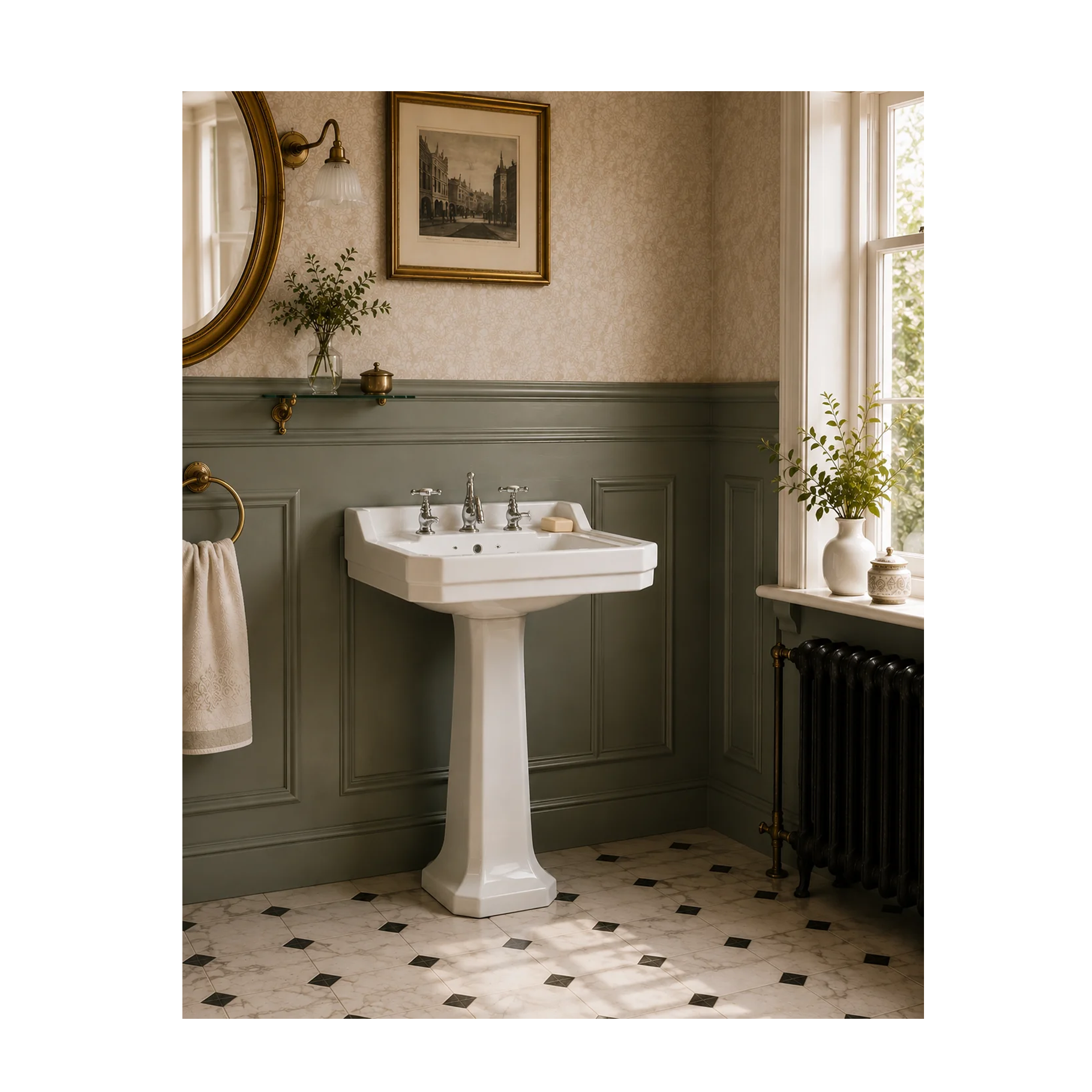 The Pantiles Basin & Pedestal | Tap Hole & Size Options