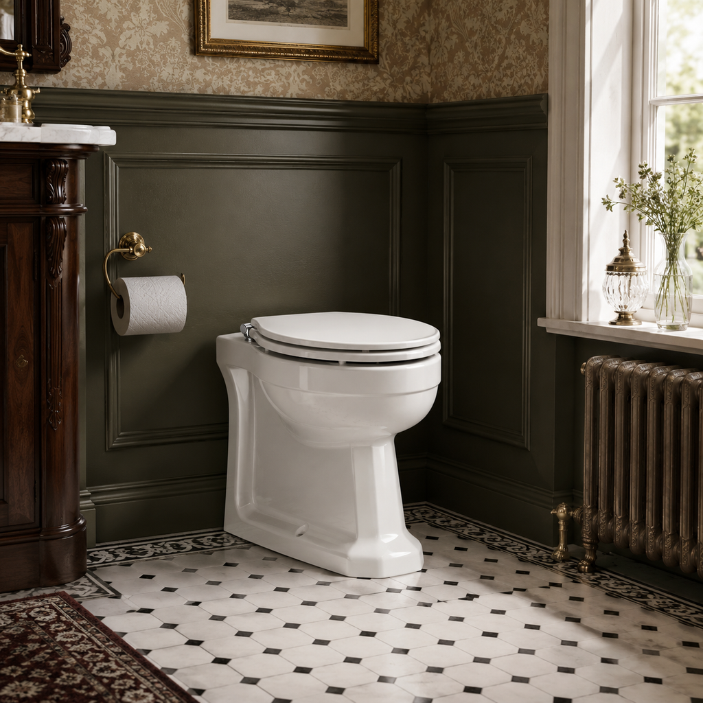The Pantiles Traditional Back to Wall Pan | Choice of 10 Soft Close Seats