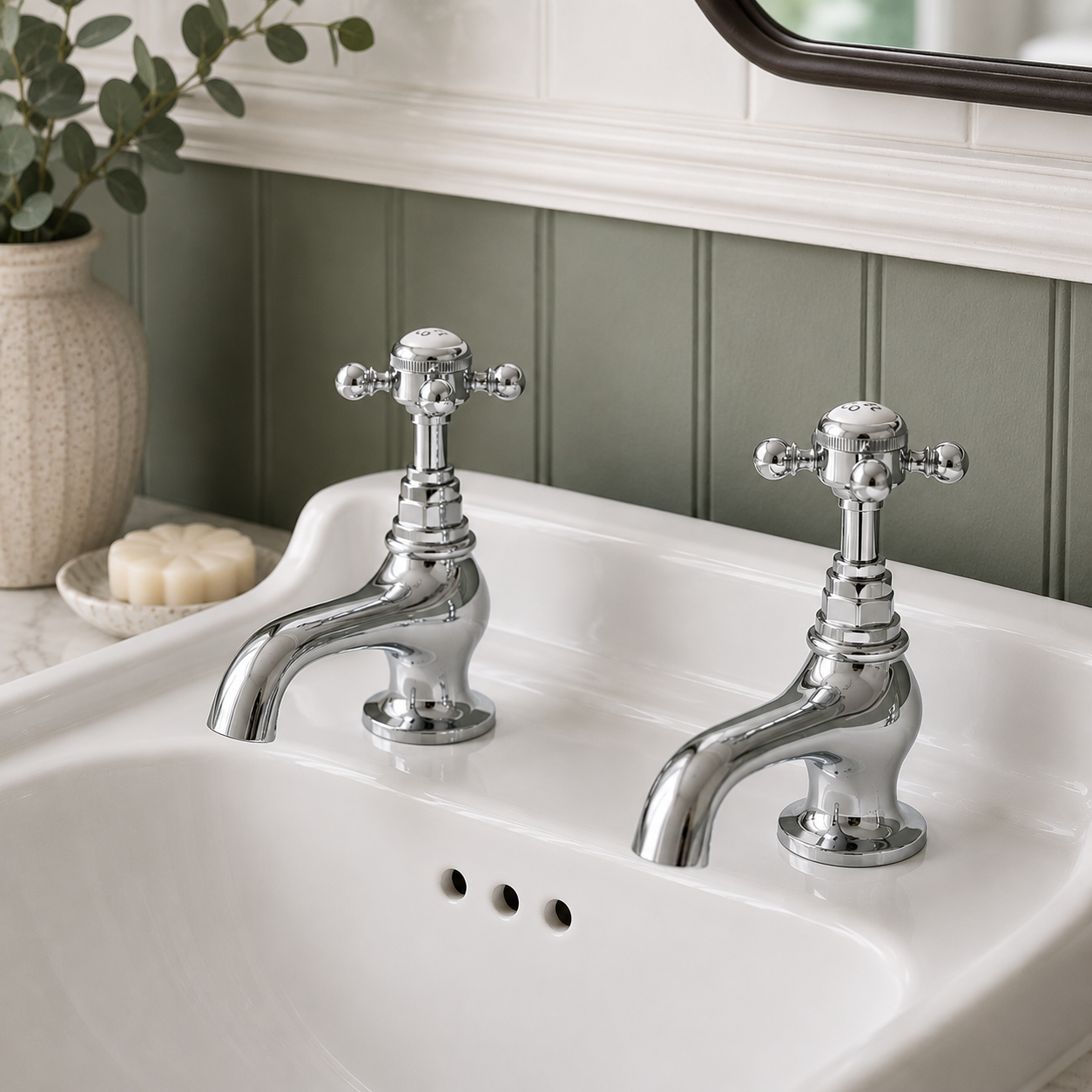 The Pantiles Traditional Basin Taps – Chrome