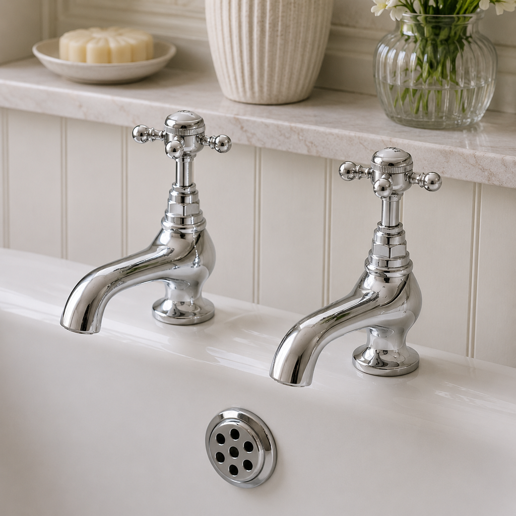 The Pantiles Traditional Bath Taps – Chrome