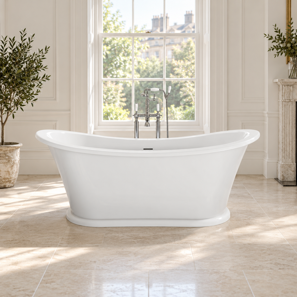 The Pantiles Traditional Double Ended Freestanding Boat Bath 1700mm